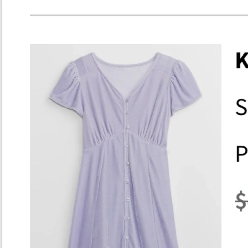 NWT GAP Velvet Flutter Sleeve Twirl Tea Dress